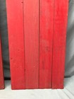 Vtg Pair Cottage Country Wood Pine Tree Shutters 15x47 Vtg Red Old 1443-25b