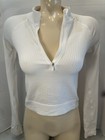 Lululemon Athletica- Rest Less Cropped Half-zip Long Sleeve Women   s Size 4 White