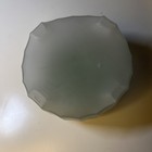 Vintage Art Deco Frosted Glass Powder Jar Footed Vanity Jar Decorative Metal Lid