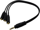 3 5mm Stereo Audio Splitter Cable 1ft Gold Plated 3 5mm Trs Male To 3 X 3 5mm