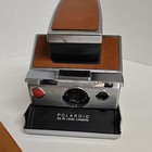 Polaroid Sx-70 Land Camera Brown Instant Film Camera W  Brown Leather Case Works