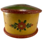 Russian Hand-painted Hand-carved Wooden Box Polkhov Maidansky Folk Art