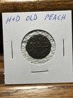 H d Old Peach Vintage Tin Tobacco Tag