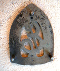 Enterprise Antique Cast Iron Stencil Cut Trivet Sad Clothing Iron - Original Vg
