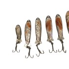 Vintage Mother Of Pearl Abalone Jigs Spoons Made In Japan Lot Of 6 - Used