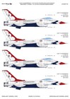 1 48 Usaf F-16c Thunderbirds Falcon Fighter 2022 Show Mask decal Fr Tamiya 61106