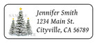 30 Personalized Christmas Tree Return Address Labels Stickers Tags