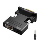 Hdmi Female To Vga Male Converter With Audio Adapter For Pc Laptop Xbox Monitor