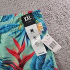 Nwt Hurley Board Shorts Swim Trunks Men Xxl No Liner Palm Leaf Green Blue Red
