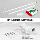 6 Ft Tangle Free Flagpole White   Lebanon Flag 3x5 Ft Printed 150d Polyester