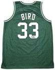 Boston Celtics Larry Bird Autographed Green Jersey Psa dna Itp