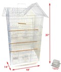 Large Bird Flight Cage W toys Canary Aviary Parakeet Cockatiel Lovebird Finch 