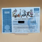 Vintage 1998 Walt Disney Co Stock Certificate 2 Shares Framed Authentic Canceled
