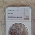 U s  Mint 1996 American Silver Eagle  1 1 Oz Silver 999 Ngc Ms69 8169938-376