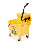 Grainger Mop Bucket And Wringer  Side Press  8 3 4 Gal Capacity  Plastic  Yellow