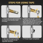 6-piece Npt Pipe Tap Set  1 8  1 4  3 8  1 2  3 4  1 