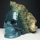 720g Natural Crystal  Quartz grape Agate carved Crystal Skull  Realistic healing