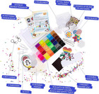10 500pcs Fuse Beads Craft Kit - Perler Beads Compatible Kit  34 Colors  6 Pegbo