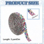  Rhinestone Ribbon Roll  3 Yards Self-adhesive Rhinestone Tape Mixed Colors
