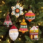     free Ship Bucilla Santa s Nordic 6 Count Felt Applique Ornament Kit  3 75x5 In