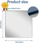 12 Pcs Acrylic Flexible Mirror Sheets 12 X 12 In Mirrors Tiles Self Adhesive Squ