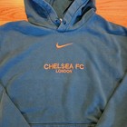 Nike Chelsea Fc London Soccer Hoodie Mens Size Large Aqua Blue Ornage Unisex 