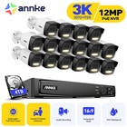 Annke 16ch 12mp Nvr 5mp Audio Poe Ip Security Camera System Outdoor Color Night
