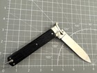 Vintage Iher-inox Spain Jig Black Delrin Handle Shellpuller Style Lockback Knife