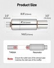 Evil Energy 2  Exhaust Muffler  Inlet  od  3  Intlet Outlet  Silver