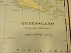 1903 Cram Antique Color Map   Queensland Australia