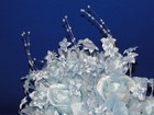 New Oddity Inc Light Blue Satin Roses And Pedal Flowers Bridal Bouquet 