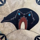 Taos Handmade Round Drum With Spirit Bear Design     16 5  Diameter     Native Decor