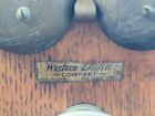 Antique Western Electric Co  317 Cn Hand Crank Oak Wood Box Wall Mount Telephone