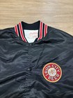 Iron City Beer Bomber Jacket Black Snap-front With Patch Logo Pro Knitwear Tag