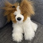 Vintage 2001 Aurora Puppillons Orange Brown White Puppy Dog Fairy Plush W  Wings