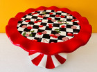 Mackenzie-childs 45650-40 Dolomite Handmade Mon Cheri Pedestal Platter  New 