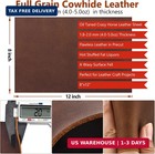 Genuine Leather Tooling Sheets 1 8-2 0mm Thick Full Grain Oil Tan Crazy Horse Co
