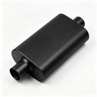 Universal 3  Id Center center Dual Chamber Muffler - Aggressive 3 Inch Black