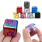 Cube Fidget Spinner Metal Fingertip Gyro Sensory Stress Relief Edc Desk Toy Gift