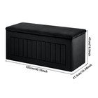 Rectangle Storage Ottoman Bench  Channel Tufted Velvet Upholstered Bedroom Bench