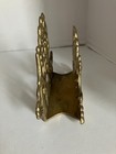 Vintage Teleflora Ornate Solid Brass Napkin Holder letter Mail Rack W  Sticker