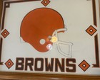 Vintage Cleveland Browns Framed Art Print Sign Nfl Football Bar Decor  Man Cave