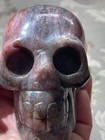 3  Natural Rhodochrosite Carved Crystal Skull Realistic Healing Skeleton  328