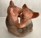 Dancing Colima Dogs Mexican Clay Folk Art Terracotta Pottery