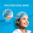Hair Net  100pcs  White blue - Disposable Hair Net For Kitchen  Salons  Spas