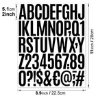 Wavamawa 1000 Pcs 2  Waterproof Letter Stickers - Self-adhesive 2 Inch  Black