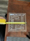 Vintage Duncan Miller Frosted Glass Dish serving Tray W 5 Compartments 10  Sq 
