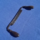 Vintage 9  Curved Draw Knife Forged Steel Woodworking Bark Shaver