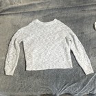 Time And Tru Girls Gray Knit Sweater Argyle Long Sleeve Crew Neck M 8-10