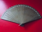 Super Neat Vintage Flamenco Dance Wooden Folding Hand Fan 7 5  